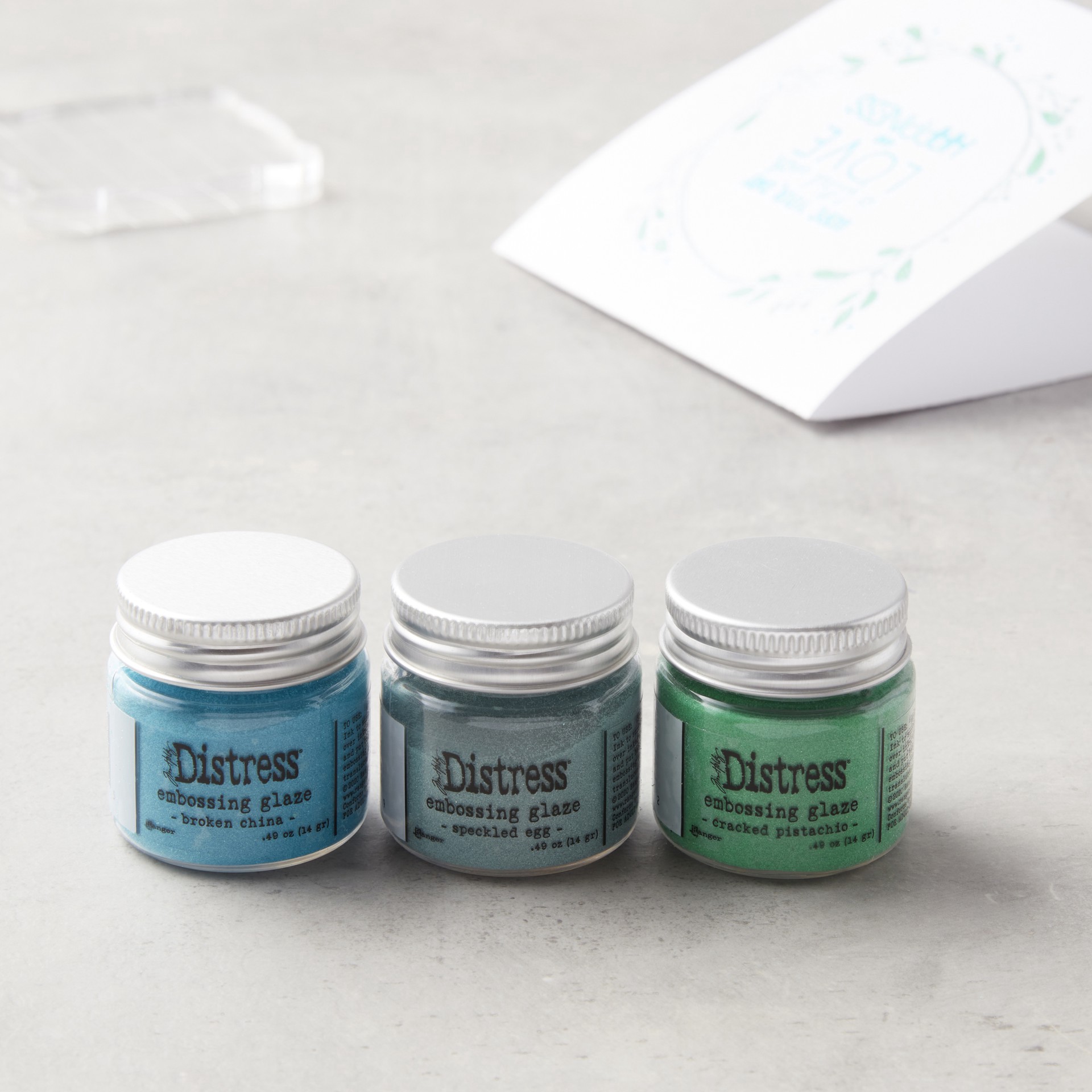 slide 7 of 7, Tim Holtz Distress #2 Embossing Glaze Set, 1.5 oz