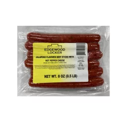 Edgewood Locker Jalapeno Beef Stick With Hot Pepper Cheese