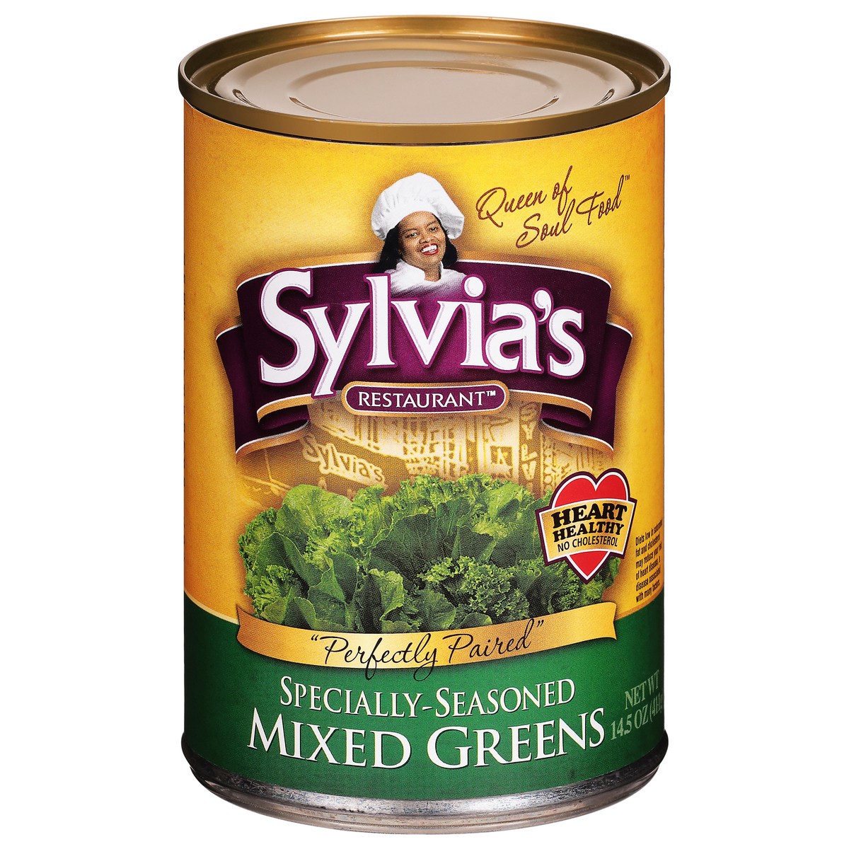 slide 1 of 12, Sylvia's Restaurant Specially-Seasoned Mixed Greens 14.5 oz, 14 oz
