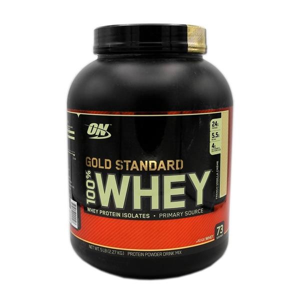 slide 1 of 1, Optimum Nutrition Gold Standard 100% Whey French Vanilla Creme, 5 lb