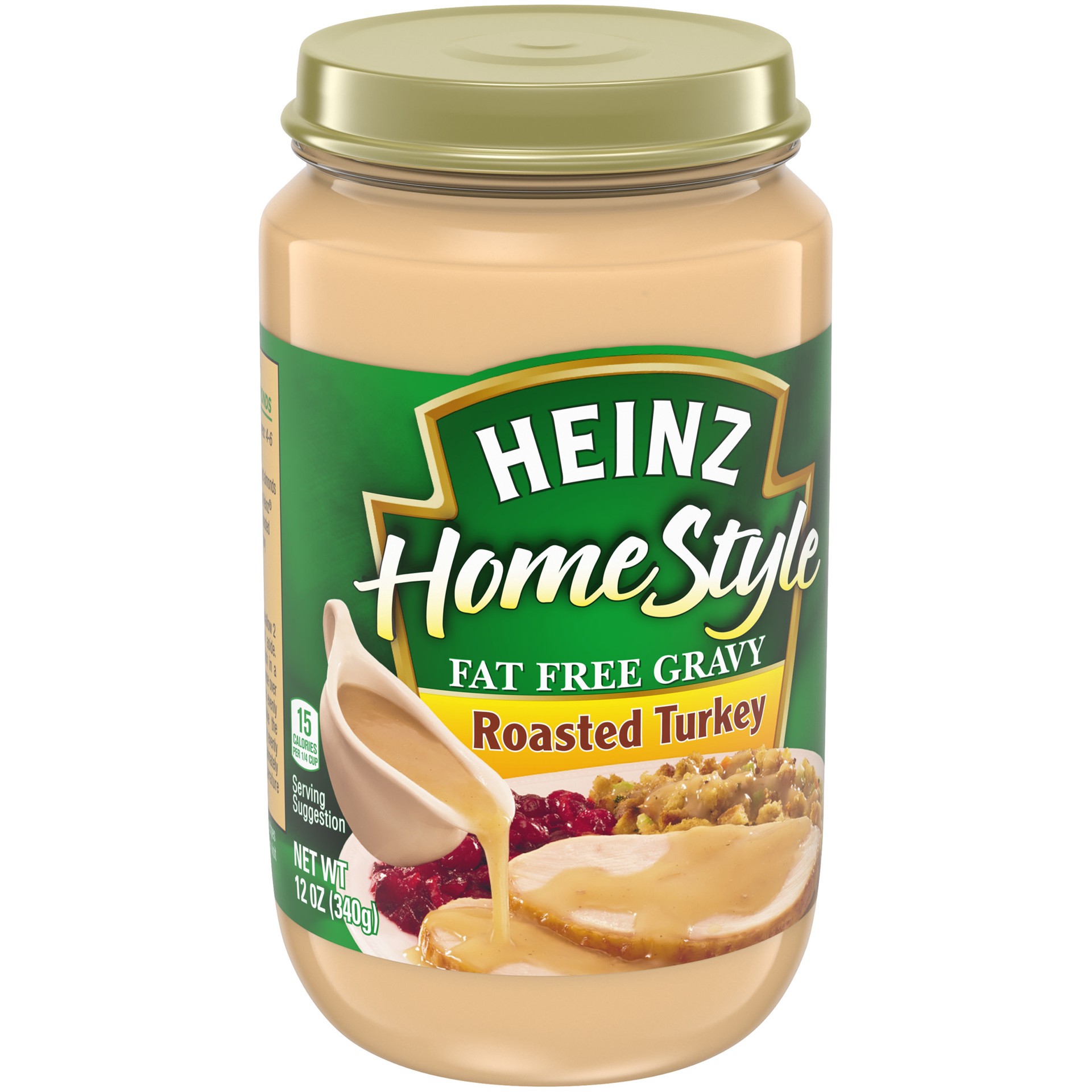 slide 5 of 5, Heinz HomeStyle Roasted Turkey Fat Free Gravy, 12 oz Jar, 12 oz