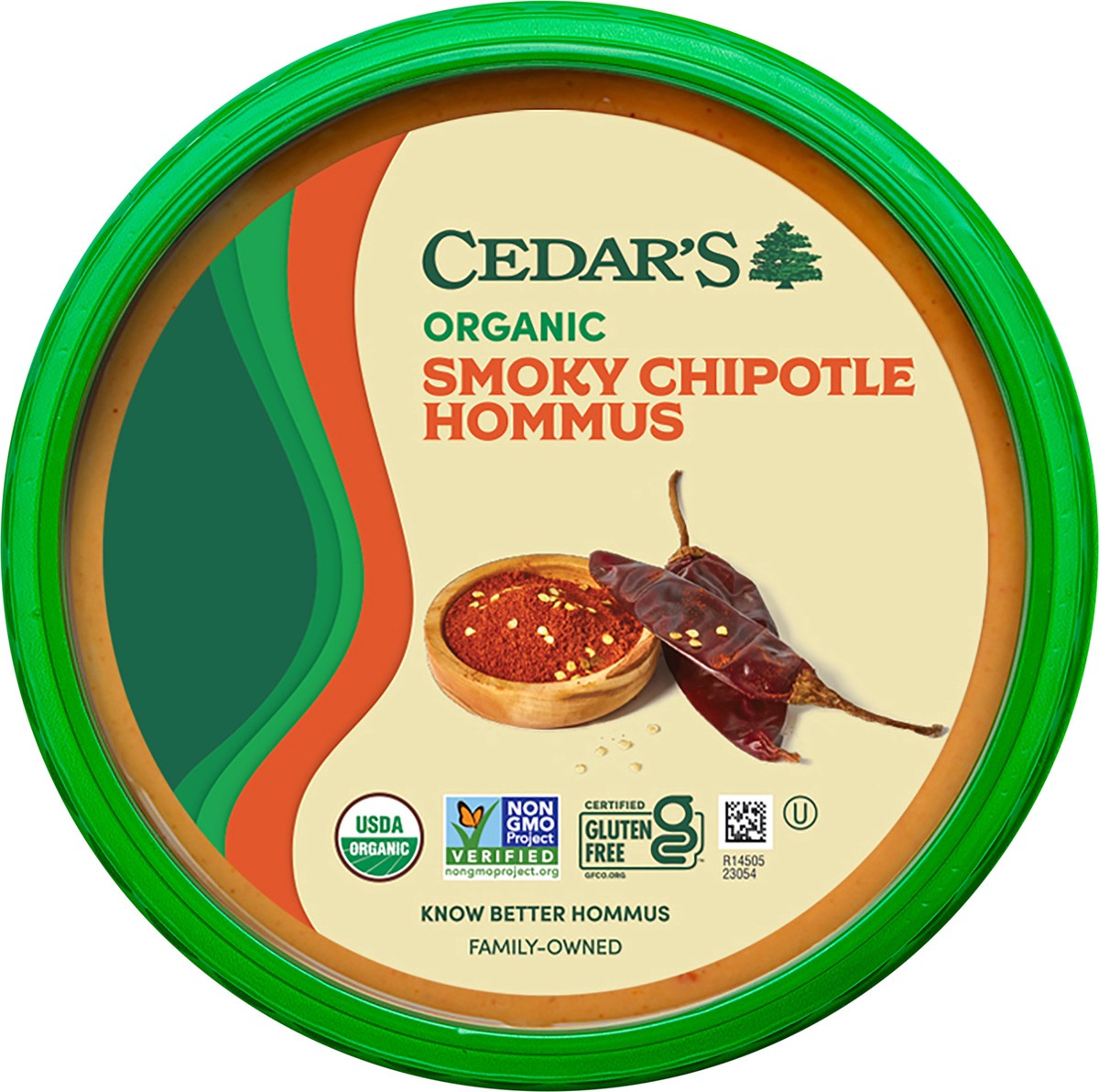 slide 3 of 4, Cedar's Foods Organic Smoky Chipotle Hommus, 8 oz