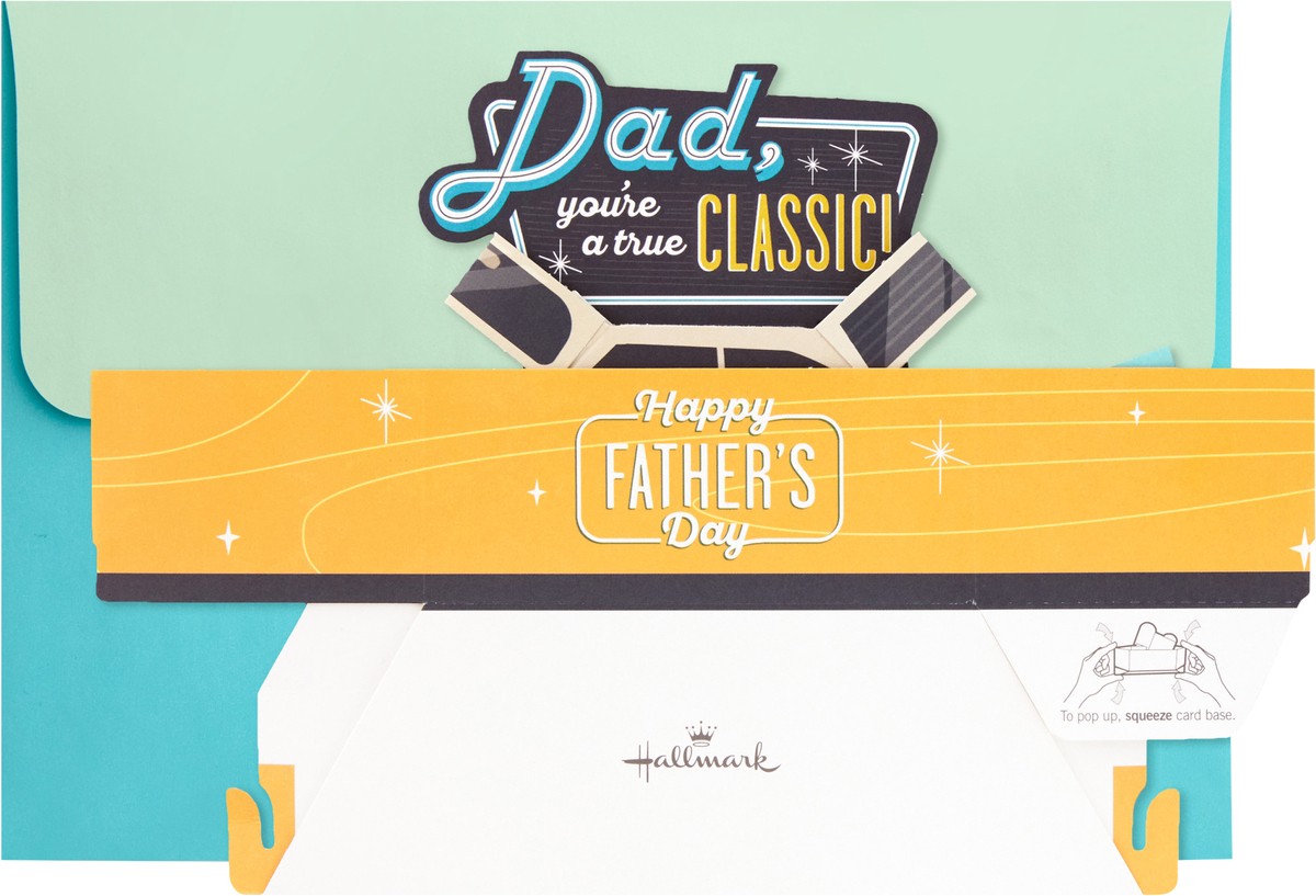 slide 4 of 4, Hallmark Paper Wonder Displayable Pop Up Fathers Day Card for Dad (Classic Car), 1 ct