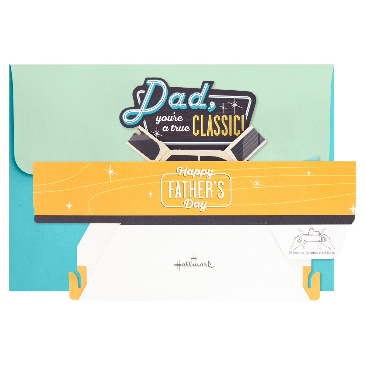 slide 3 of 4, Hallmark Paper Wonder Displayable Pop Up Fathers Day Card for Dad (Classic Car), 1 ct