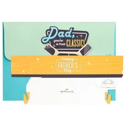 Hallmark Paper Wonder Displayable Pop Up Fathers Day Card for Dad (Classic Car)
