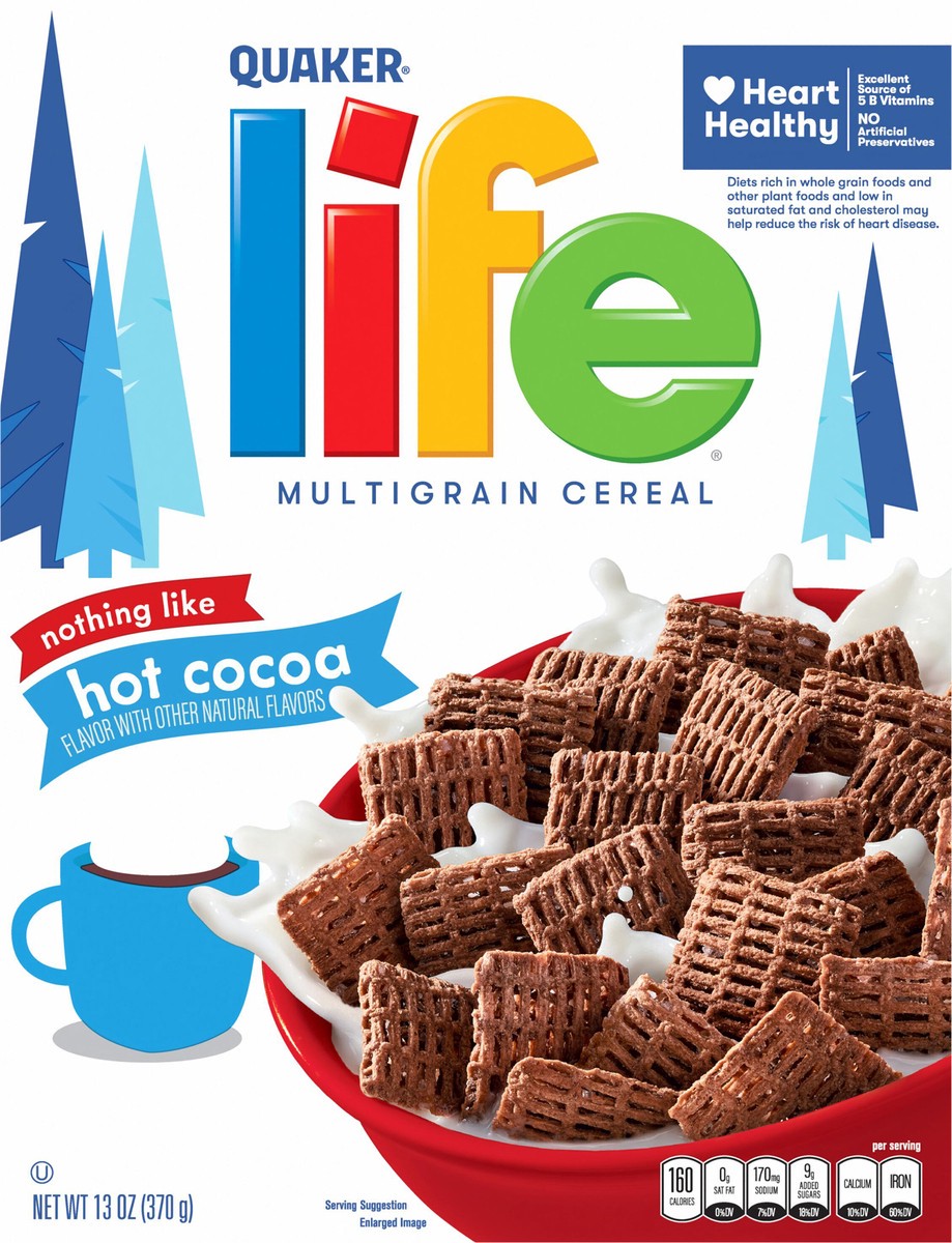 slide 6 of 8, Quaker Life Hot Cocoa Cereal, 13 oz