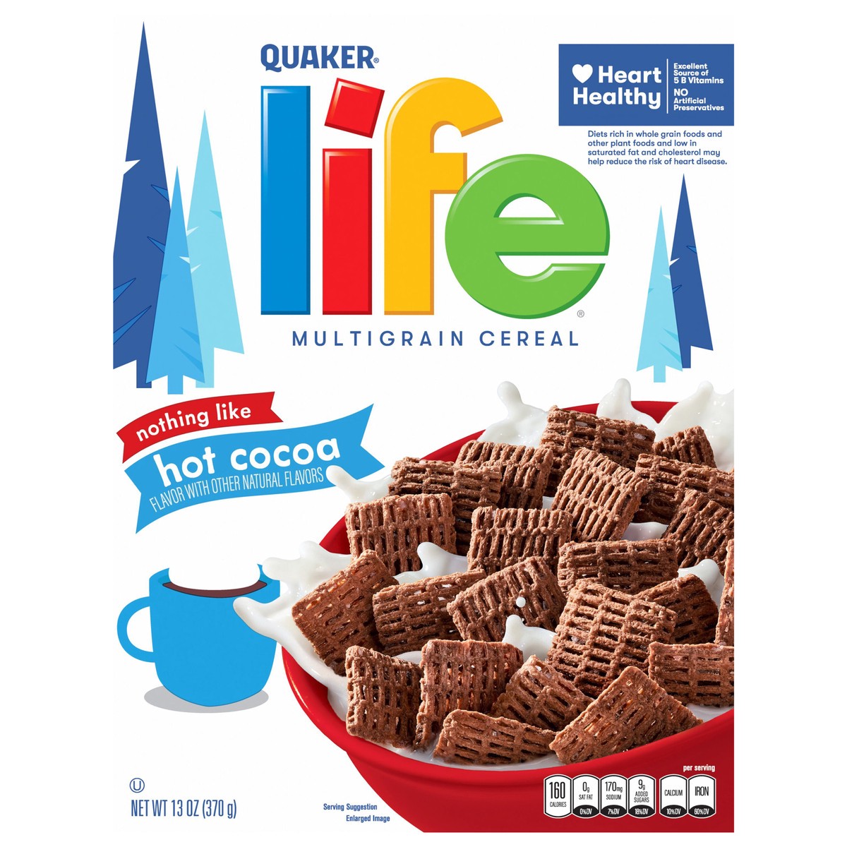 slide 1 of 8, Quaker Life Hot Cocoa Cereal, 13 oz