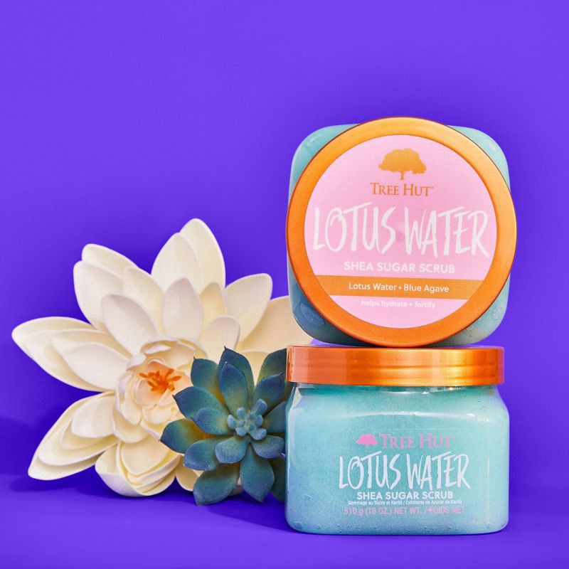 slide 2 of 12, Tree Hut Shea Sugar Lotus Water Scrub 18 oz, 18 oz