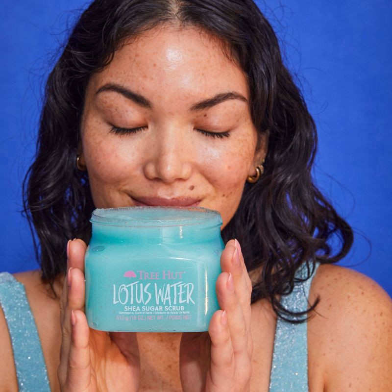 slide 8 of 12, Tree Hut Shea Sugar Lotus Water Scrub 18 oz, 18 oz