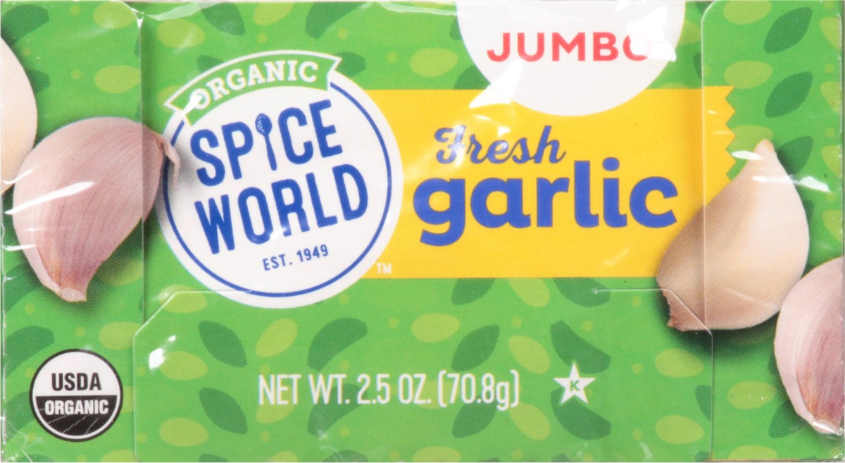 slide 2 of 10, Spice World Organic Fresh Jumbo Garlic 2.5 oz, 2.5 oz