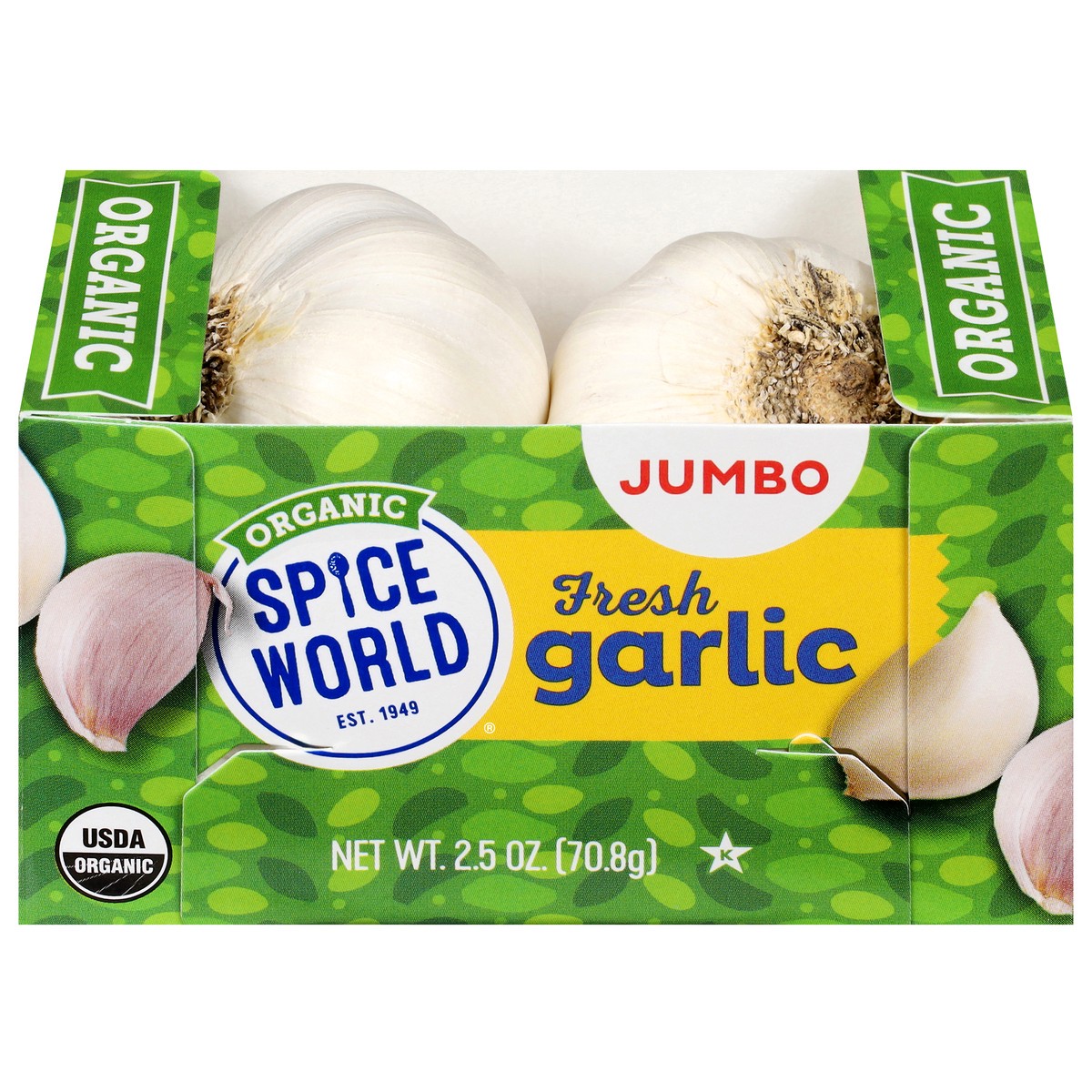 slide 1 of 10, Spice World Organic Fresh Jumbo Garlic 2.5 oz, 2.5 oz
