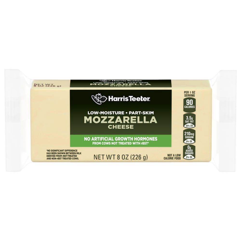 slide 1 of 9, Harris Teeter White Mozzarella Chunk, 1 ct