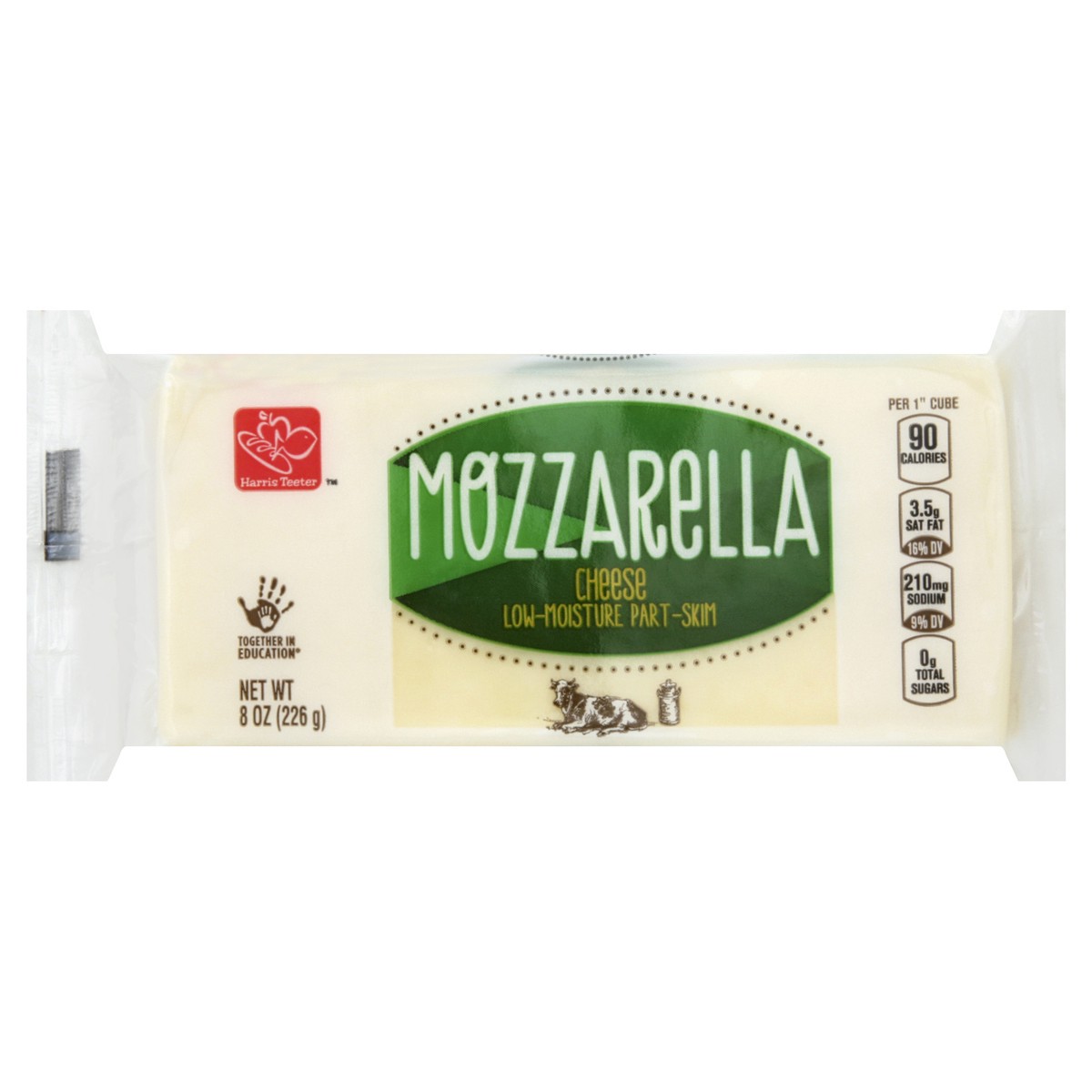 slide 7 of 9, Harris Teeter White Mozzarella Chunk, 1 ct