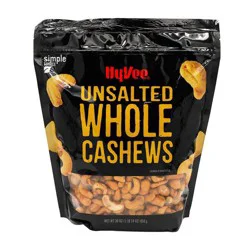Hy-Vee Unsalted Whole Cashews