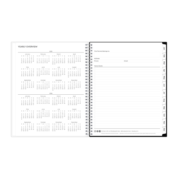slide 8 of 8, 2025 Blue Sky Weekly/Monthly Planning Calendar, 8-1/2"" X 11"", Rising Clear, January To December, 148903, 1 ct