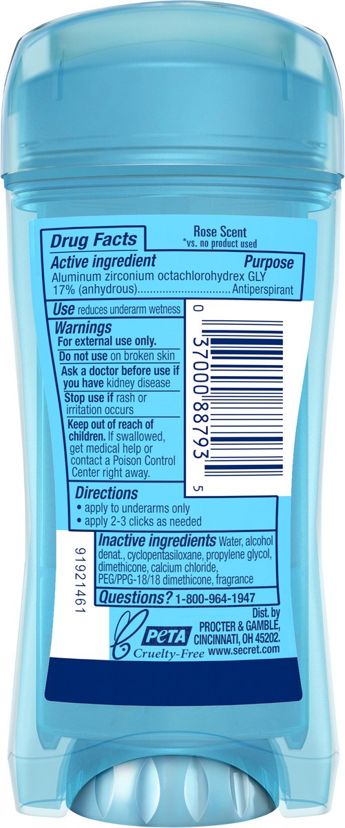 slide 2 of 3, Secret Fresh Clear Gel Antiperspirant and Deodorant for Women - Delicate Rose - 2.6oz, 2.6 oz
