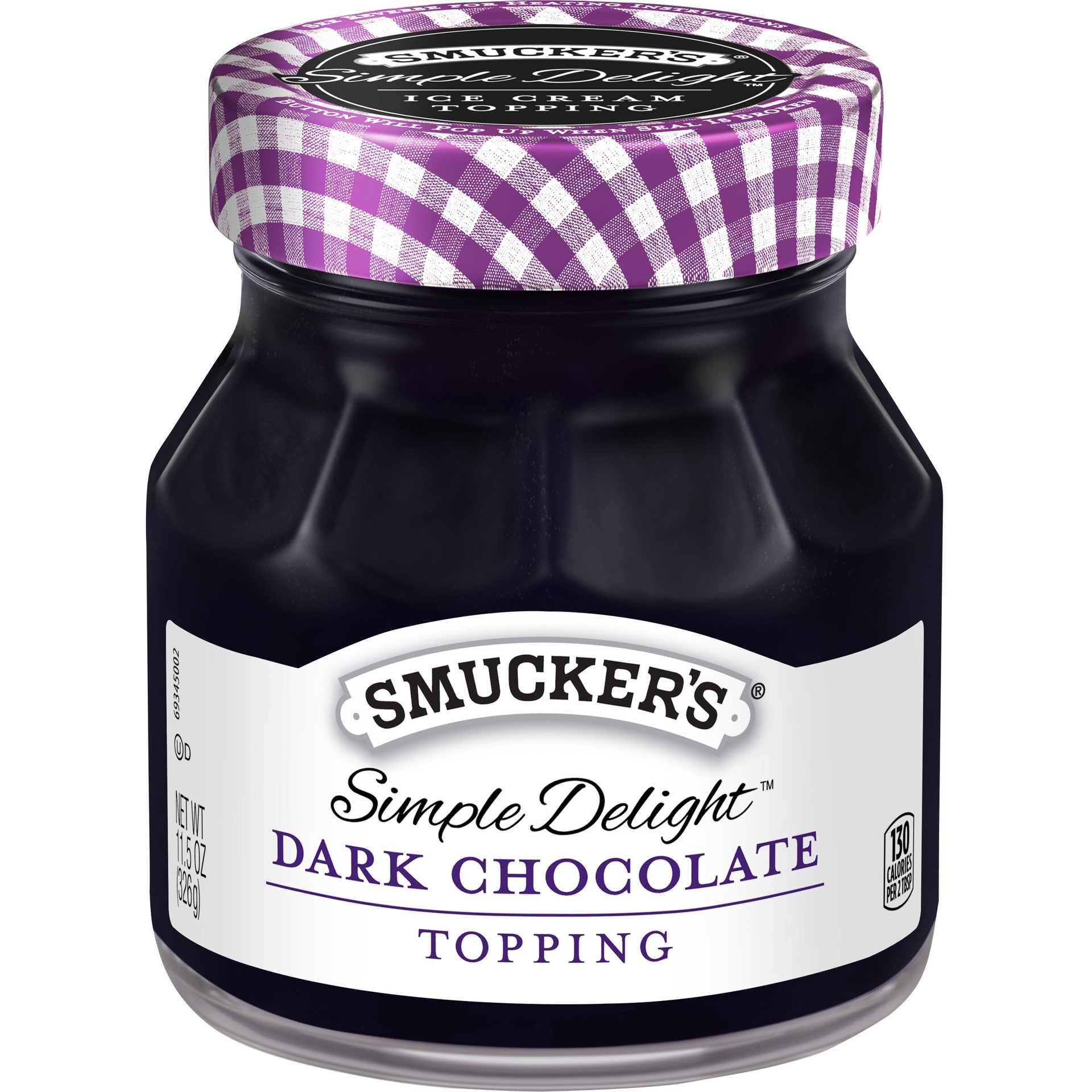 slide 1 of 4, Smucker's Simple Delight Dark Chocolate Topping, 11.5 Ounces, 11.5 oz