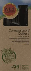 Wild Harvest Compostable Cutlery Combo Brown