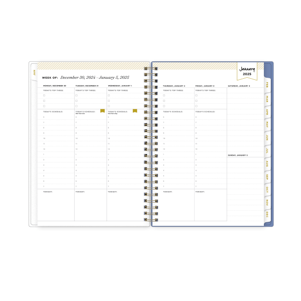 slide 9 of 10, 2025 Day Designer Weekly/Monthly Planning Calendar, 5-7/8"" X 8-5/8"", Laila Blue, January 2025 To December 2025, 1 ct