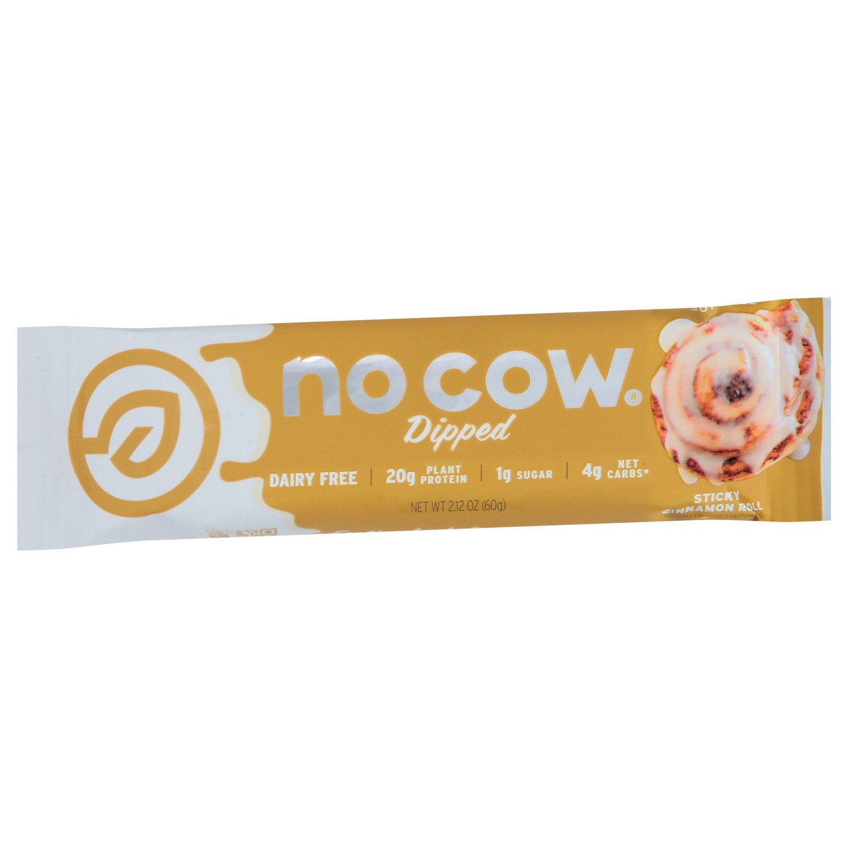 slide 2 of 9, No Cow Sticky Cinnamon Roll Protein Bar, 2.12 oz