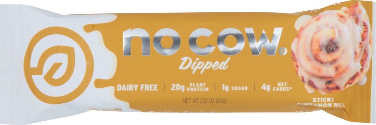 slide 6 of 9, No Cow Sticky Cinnamon Roll Protein Bar, 2.12 oz