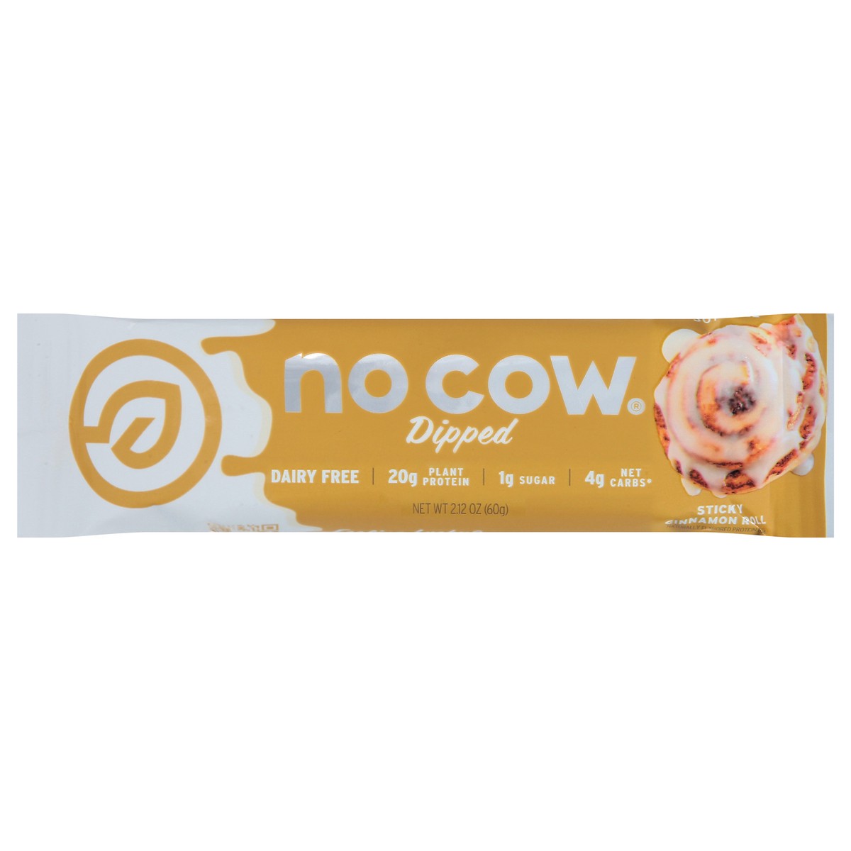 slide 1 of 9, No Cow Sticky Cinnamon Roll Protein Bar, 2.12 oz