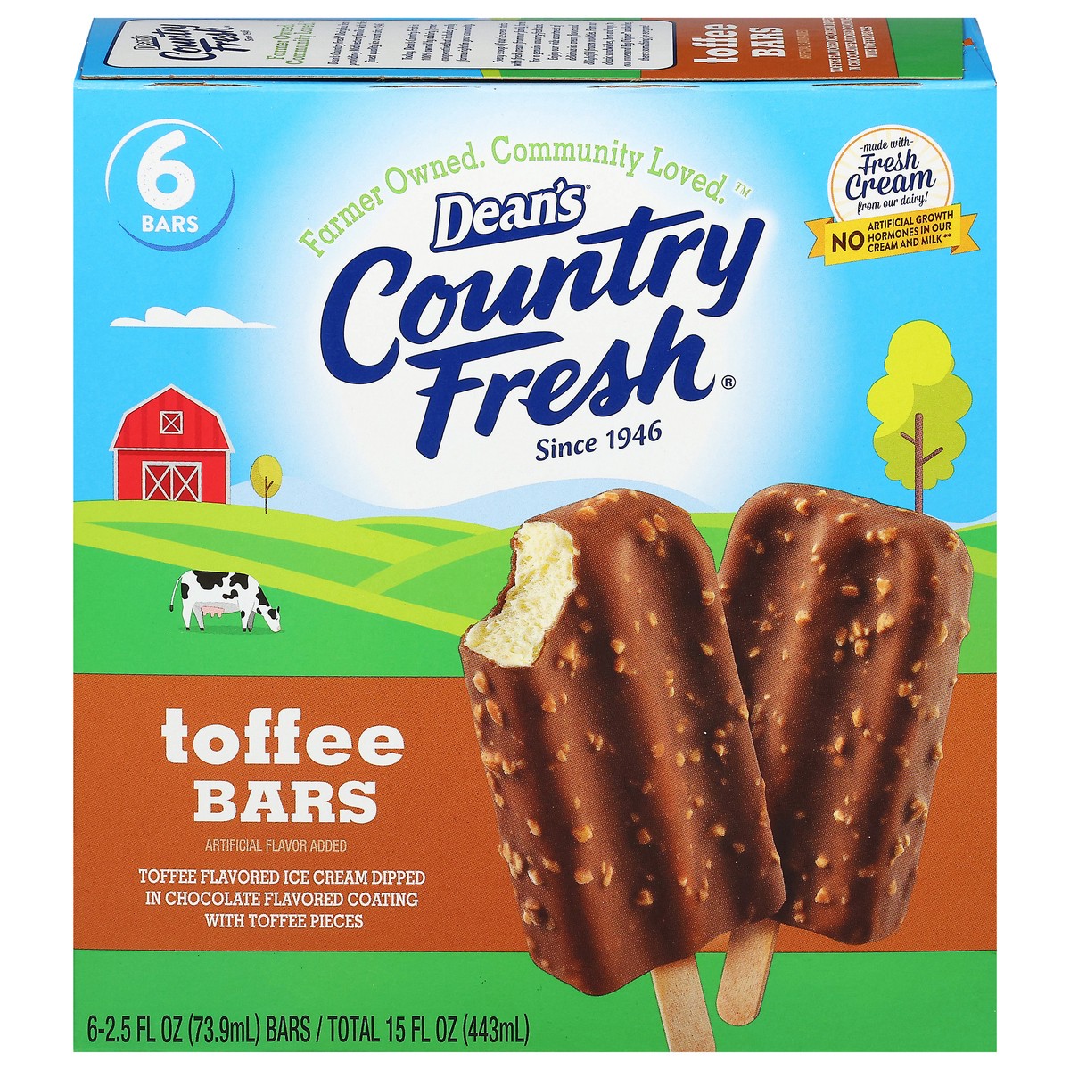 slide 3 of 4, Deans Cf Toffee Bars, 6 ct