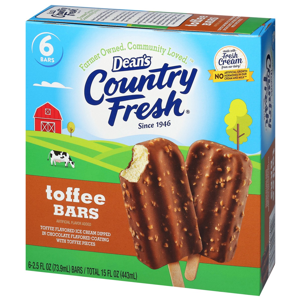 slide 4 of 4, Deans Cf Toffee Bars, 6 ct