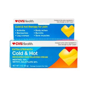 slide 1 of 1, CVS Health Extra Strength Cold & Hot Pain Relieving Cream, 3 Oz, 1 ct