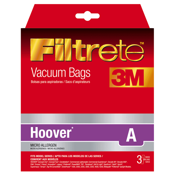 slide 1 of 1, Filtrete 3M Hoover A Vacuum Bags, 3 ct