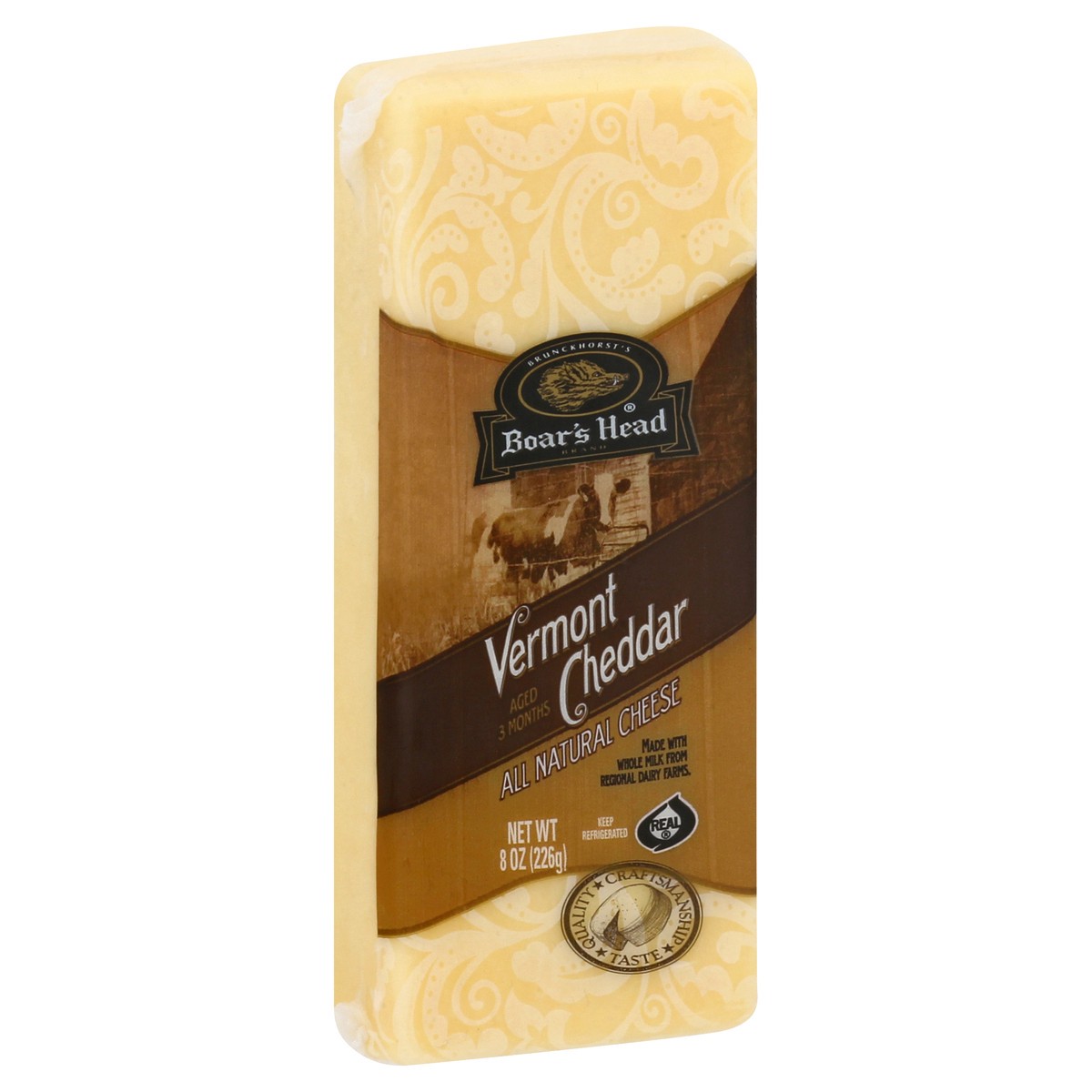 slide 8 of 9, Boar's Head White Vermont Cheddar Cheese, 8 oz