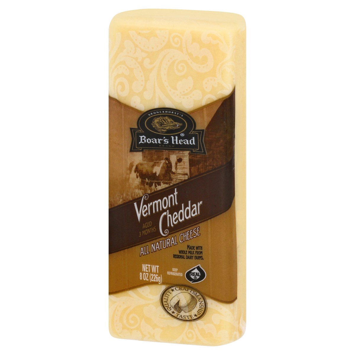 slide 7 of 9, Boar's Head White Vermont Cheddar Cheese, 8 oz