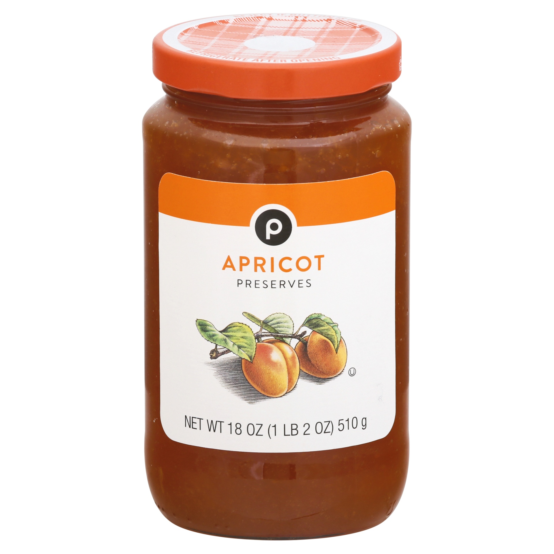 slide 1 of 1, Publix Apricot Preserves, 18 oz