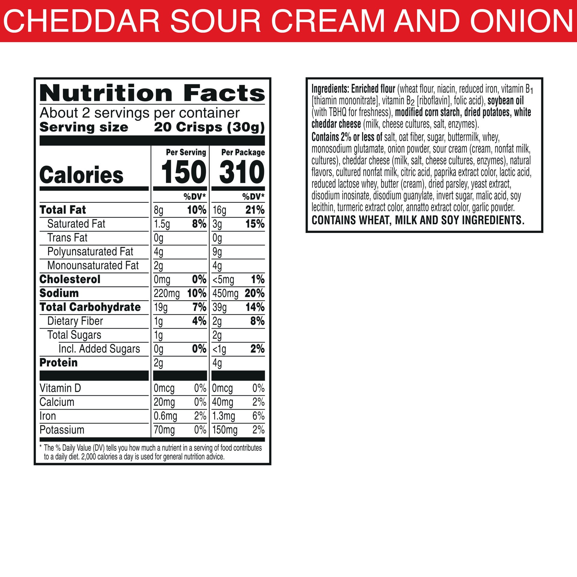 slide 4 of 5, Cheez-It Snap'd Cheese Cracker Chips, Cheddar Sour Cream Onion, 2.2 oz, 2.2 oz