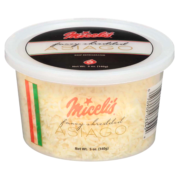 slide 1 of 1, Miceli's Fancy Asiago Shredded Cheese, 5 oz