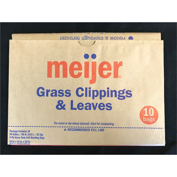 slide 1 of 6, Meijer Paper Lawn and Leaf Bags, 1 ct