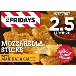TGI Fridays Mozzarella Sticks Frozen Snacks with Marinara Sauce