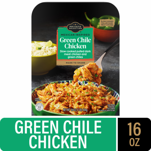 slide 1 of 1, Private Selection® Mexican Inspired Green Chile Chicken, 16 oz