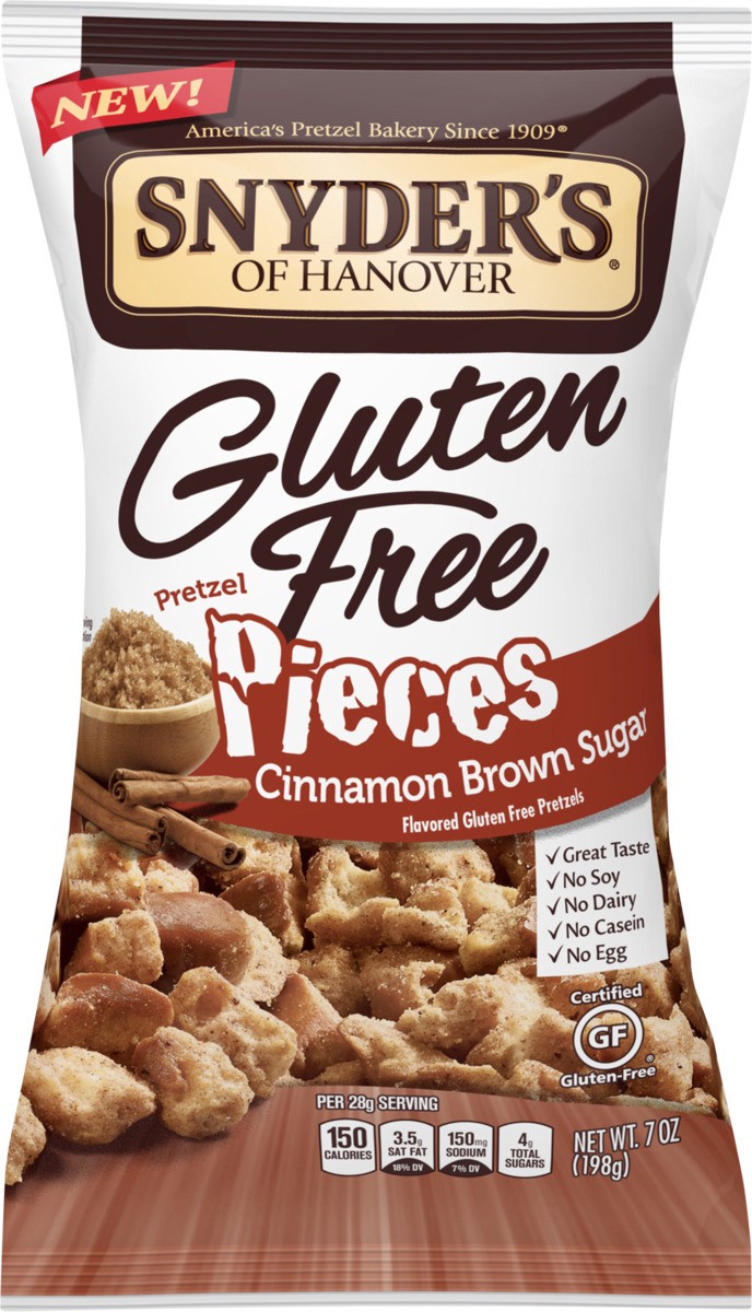 slide 6 of 7, Snyder's of Hanover Pretzel Pieces, Gluten Free, Cinnamon Brown Sugar, 7 oz