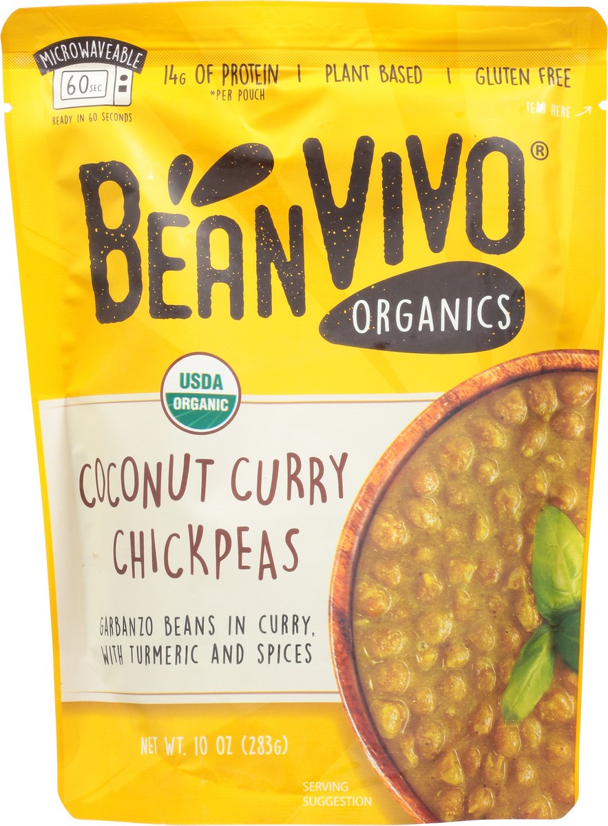 slide 7 of 9, BeanVivo Organics Coconut Curry Chickpeas 10 oz, 10 oz