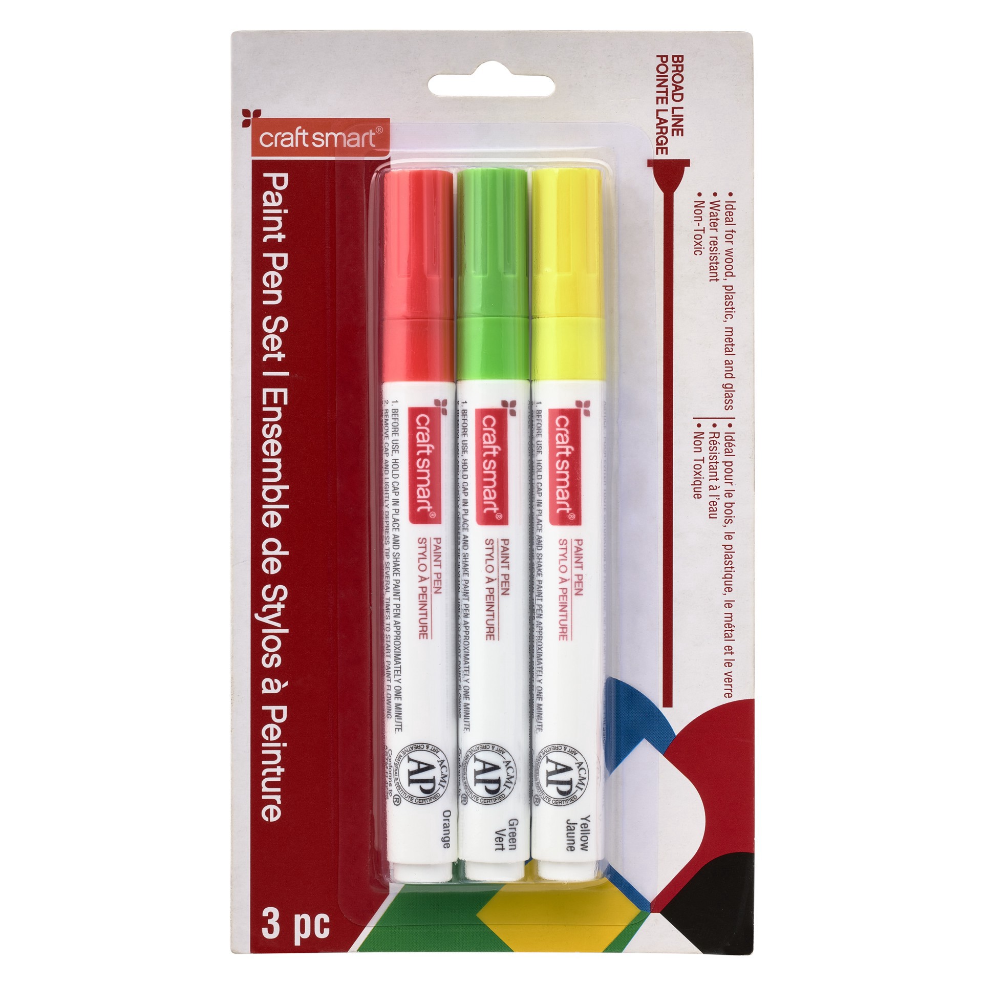 slide 3 of 3, Craft Smart Craftsmart Paint Pen, Broad Line 3 Pc — Halloween, 1 ct