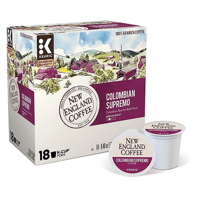 slide 2 of 2, New England Coffee New England Colombian Supremo Coffee Keurig K-Cup Pods, 18 ct