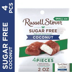 RUSSELL STOVER Sugar Free Coconut in Chocolate Candy, 2 oz. bag