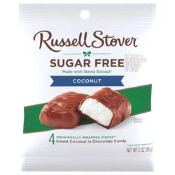 RUSSELL STOVER Sugar Free Coconut in Chocolate Candy, 2 oz. bag