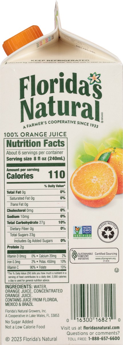 slide 4 of 9, Florida's Natural with Pulp 100% Premium Orange Juice 52 fl oz, 52 fl oz