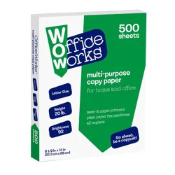 Officeworks Multi-Purpose Copy Paper - White 500 ct | shipt