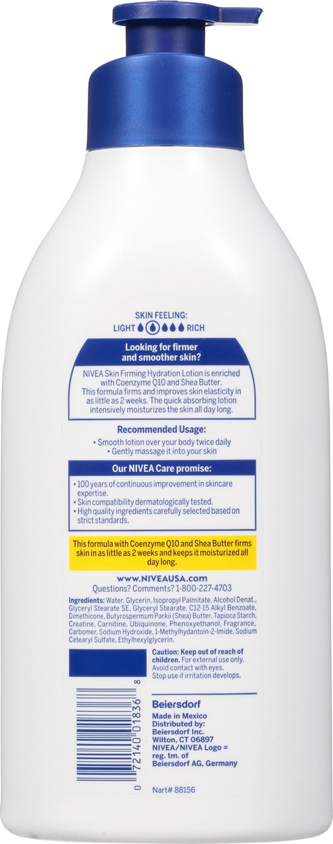 slide 6 of 12, Nivea Skin Firming Hydration Body Lotion 33.8 fl oz, 33.8 fl oz