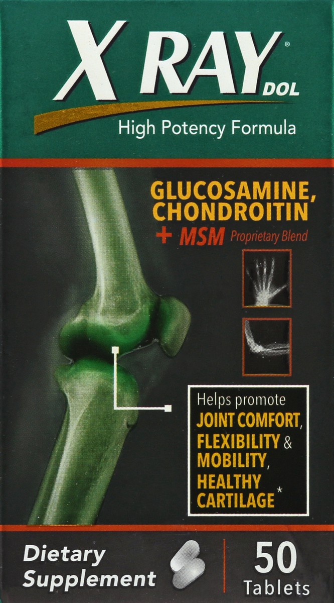 slide 1 of 13, X Ray DOL Tablets Glucosamine Chondroitin + MSM 50 ea, 50 ct