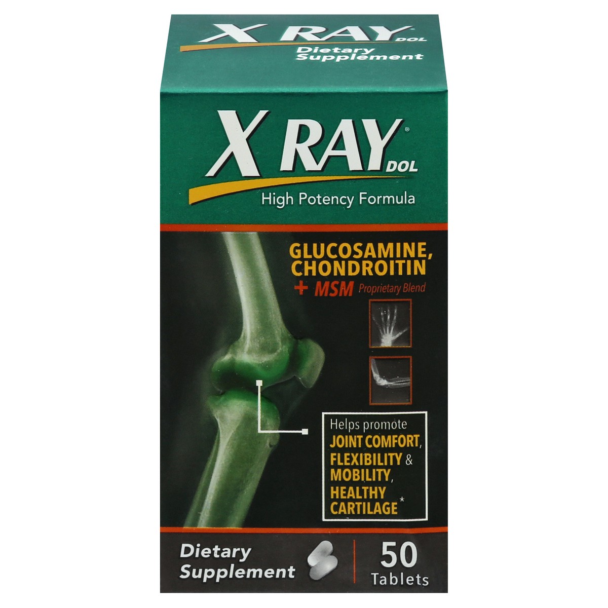 slide 1 of 13, X Ray DOL Tablets Glucosamine Chondroitin + MSM 50 ea, 50 ct