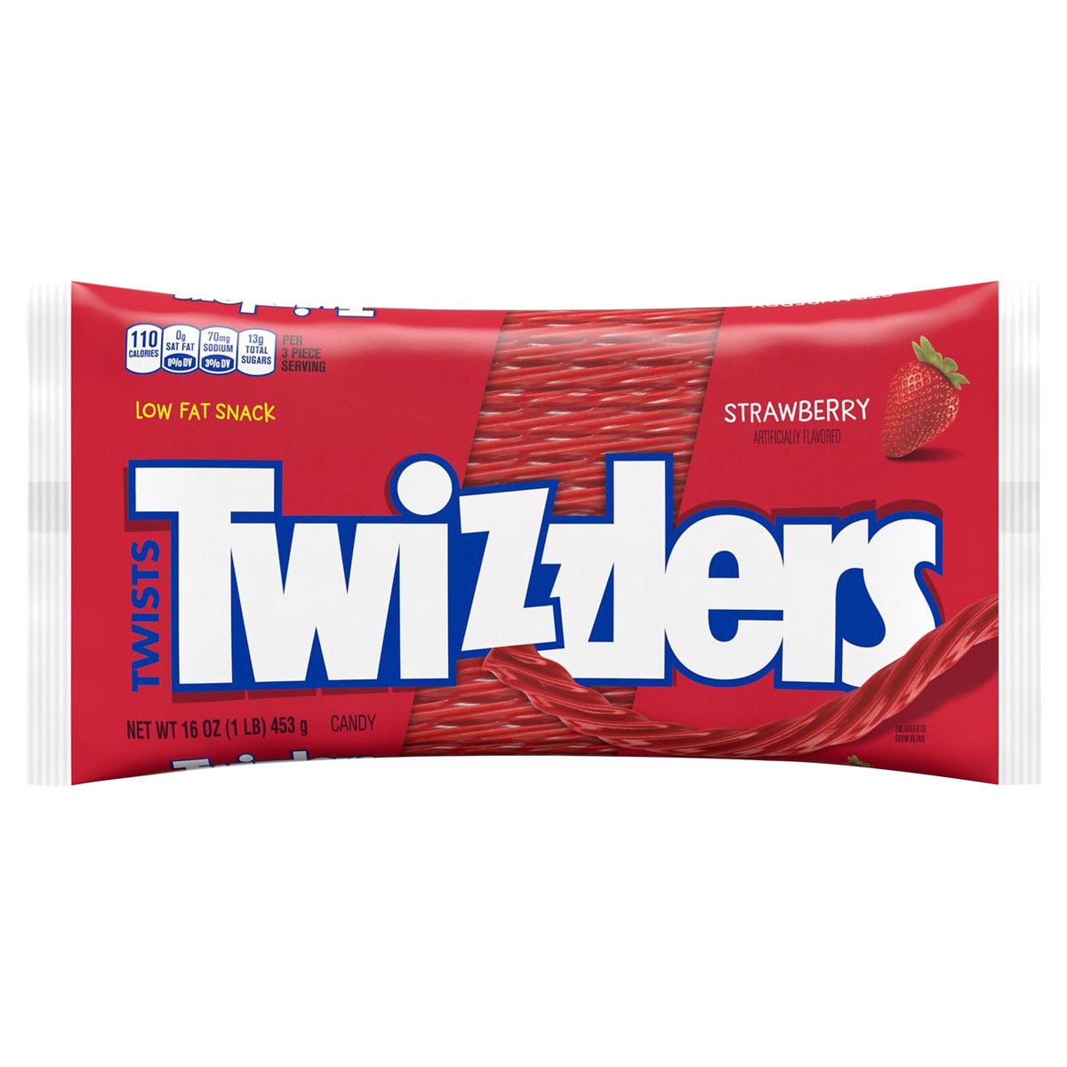 slide 1 of 6, TWIZZLERS Twists Strawberry Flavored Chewy Candy, Easter, 16 oz, Bag, 16 oz